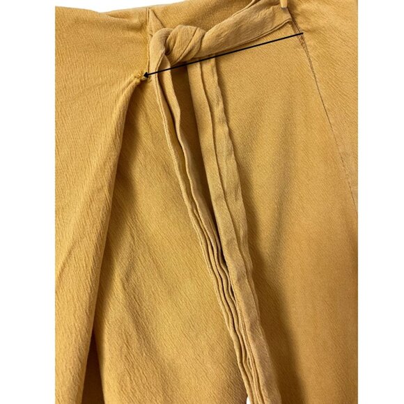 Anthropologie Little Lies Yellow Flowy Wide Leg Pants Women’s M - Picture 5 of 6